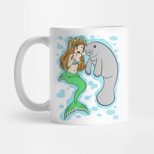 Mermaid and Manatee Mug